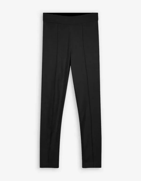 Leggings - Bundfalte - schwarz