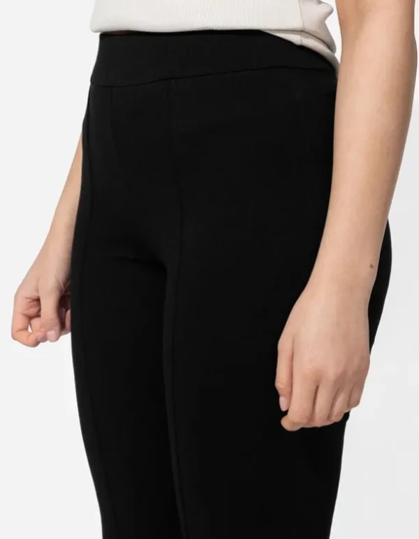Leggings - Bundfalte - schwarz