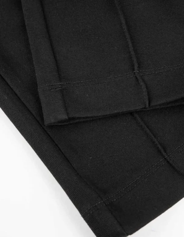 Leggings - Bundfalte - schwarz