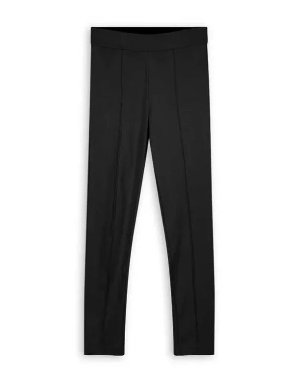 Leggings - Bundfalte - schwarz