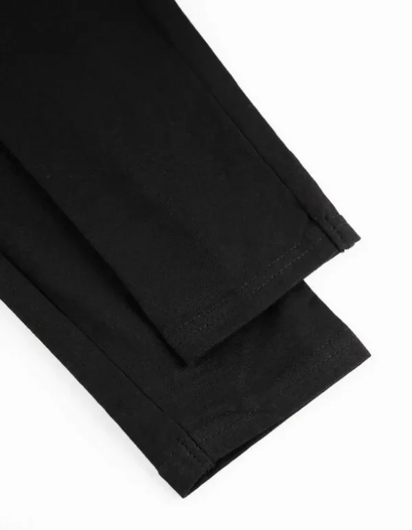 Leggings - Elastischer Bund - schwarz