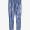 Leggings - Holografischer Print - blau