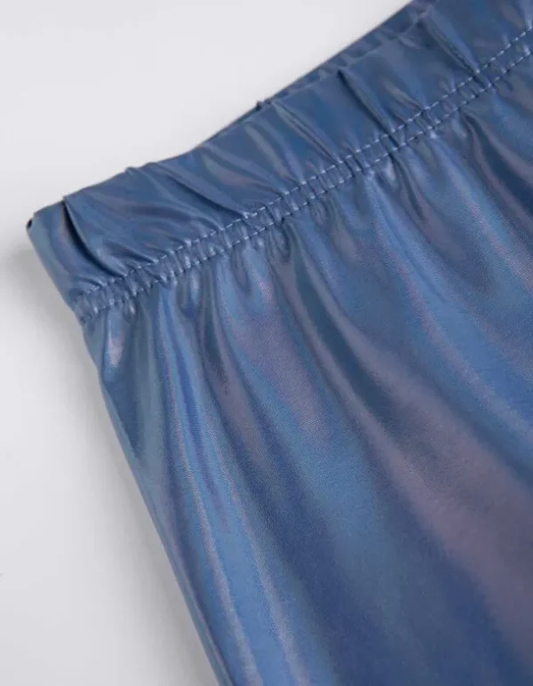 Leggings - Holografischer Print - blau