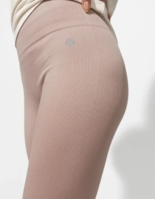 Leggings - Rippenstruktur - beige