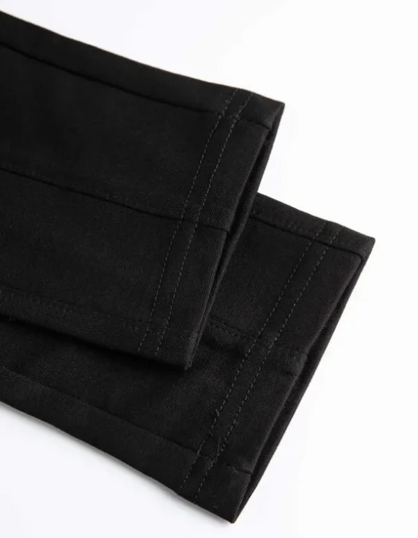 Leggings - Viskose-Mix - schwarz