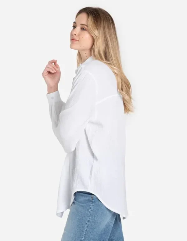 Longbluse - weiß