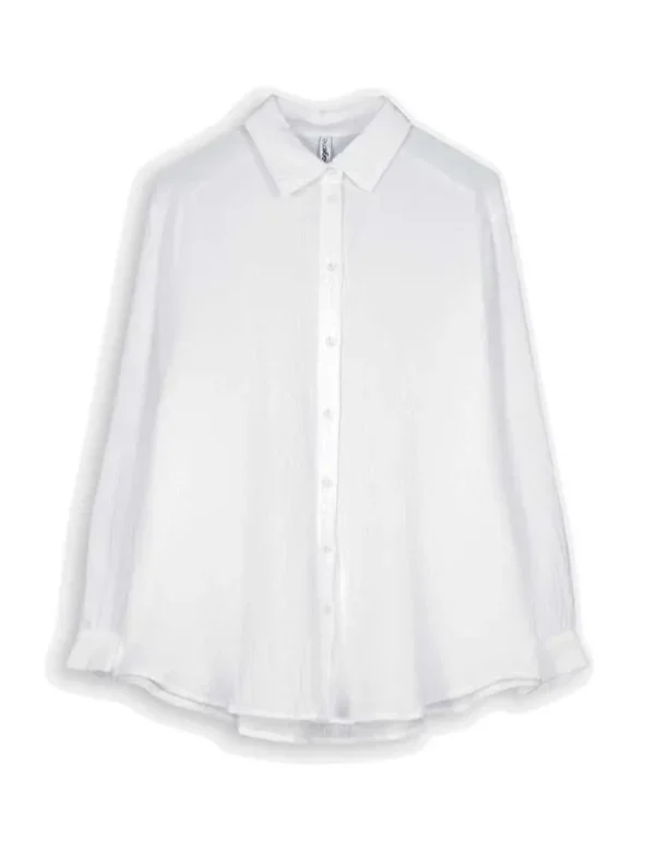 Longbluse - weiß