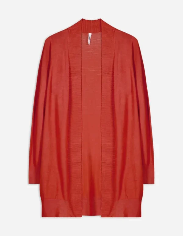 Longcardigan - LENZING™ ECOVERO™ - dunkelrot