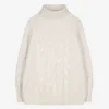 Longpullover - Rollkragen - beige