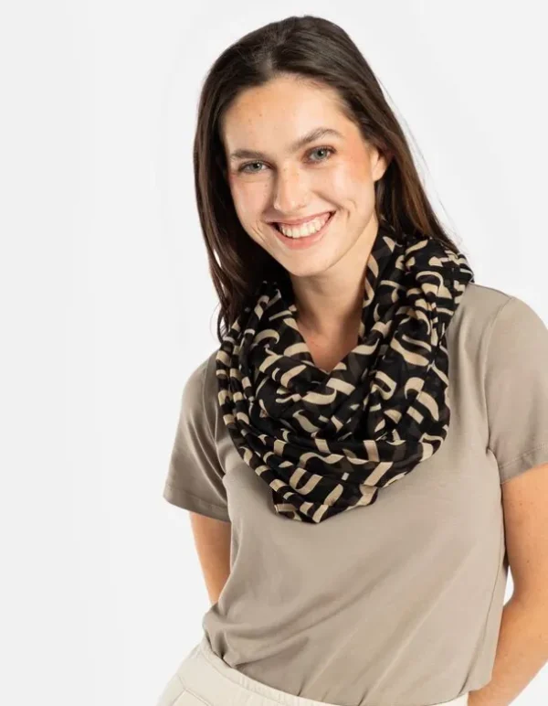 Loop-Schaal - Allover-Muster - beige