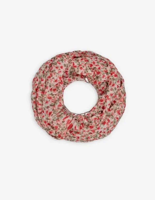 Loop-Schaal - Allover-Print - hellrot