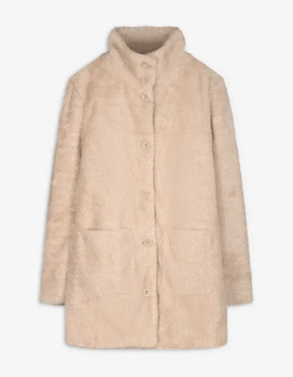 Mantel - Mockneck - beige