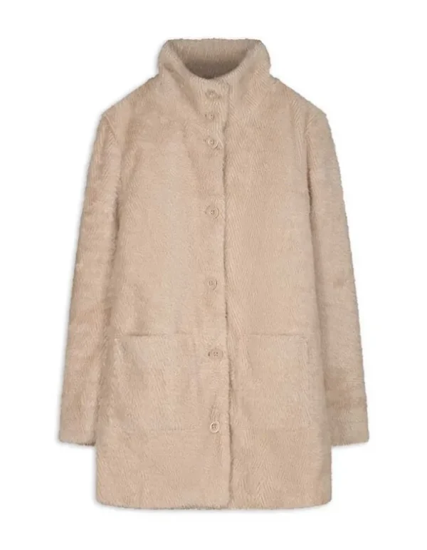 Mantel - Mockneck - beige