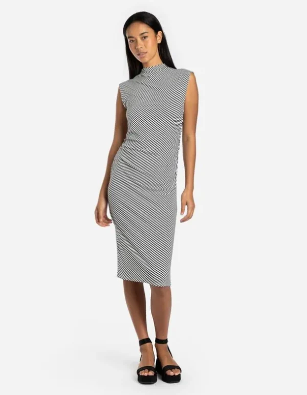 Midikleid - figurbetont - weiß