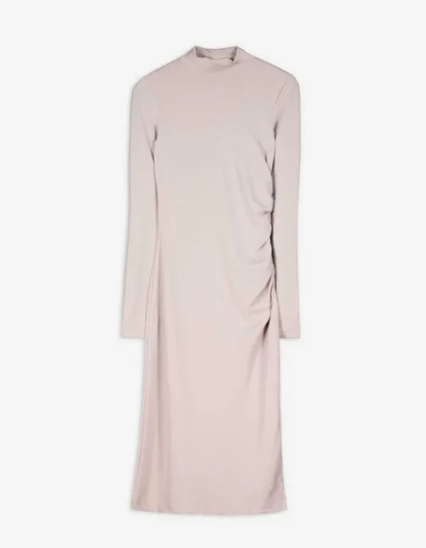 Midikleid - Lurex - beige