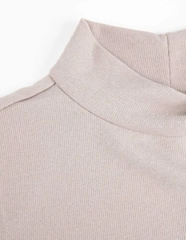 Midikleid - Lurex - beige