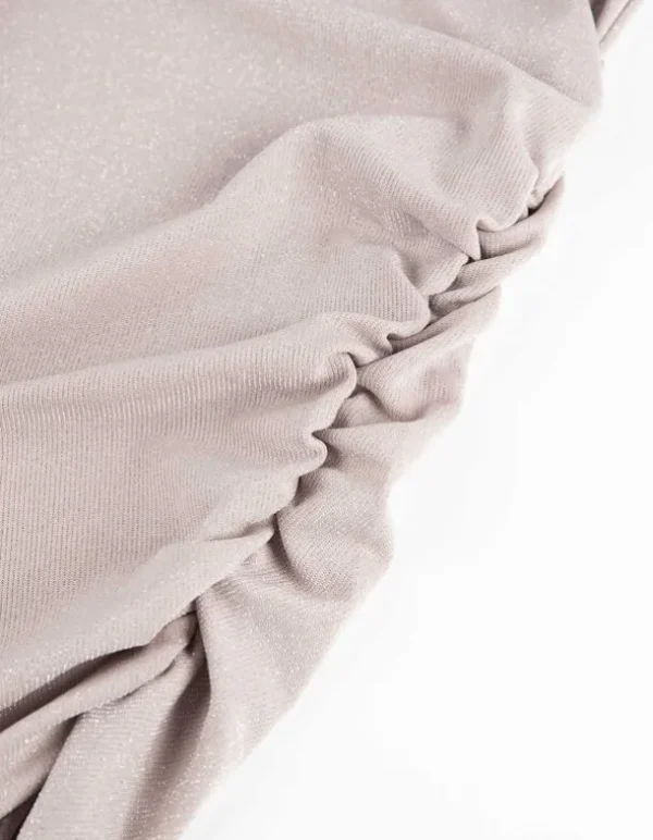 Midikleid - Lurex - beige