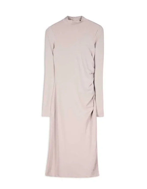 Midikleid - Lurex - beige