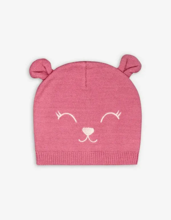 Mütze - Stickerei - rosa