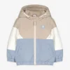 Outdoorjacke - Color-Blocking - beige