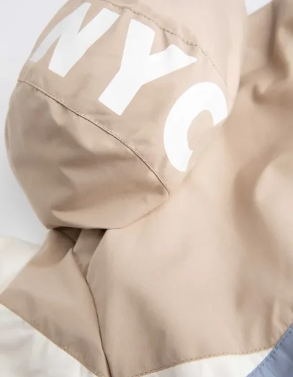 Outdoorjacke - Color-Blocking - beige