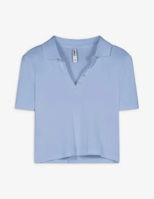 Poloshirt - Hemdkragen - hellblau