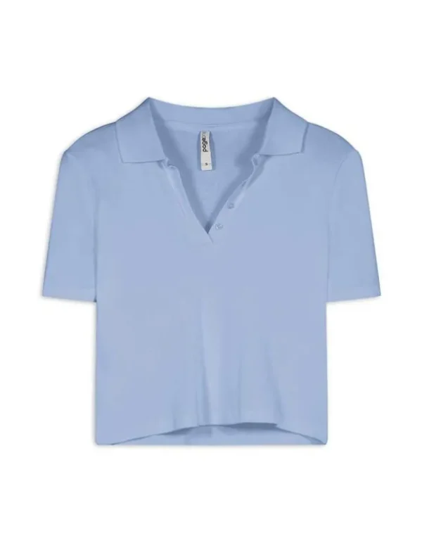 Poloshirt - Hemdkragen - hellblau