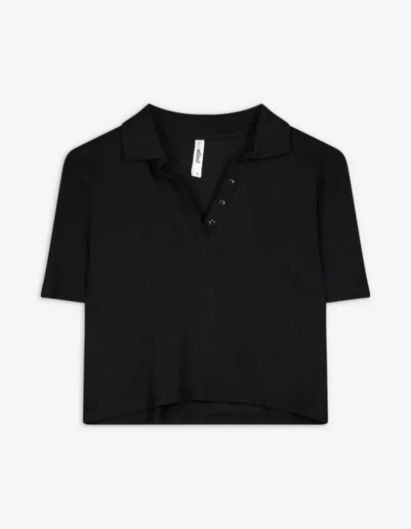 Poloshirt - Hemdkragen - schwarz