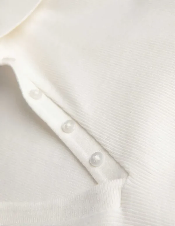 Poloshirt - Hemdkragen - weiß