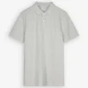 Poloshirt - Knopfverschluss - hellgrau