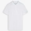 Poloshirt - Knopfverschluss - weiß