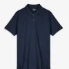 Poloshirt - Knopfverschluss - dunkelblau