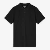 Poloshirt - Knopfverschluss - schwarz