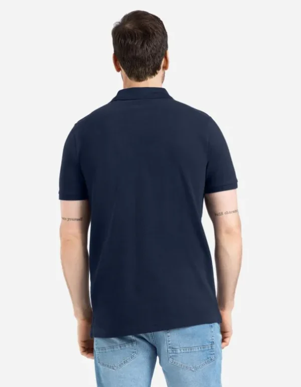 Poloshirt - Knopfverschluss - dunkelblau