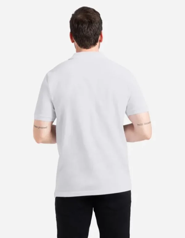 Poloshirt - Knopfverschluss - weiß