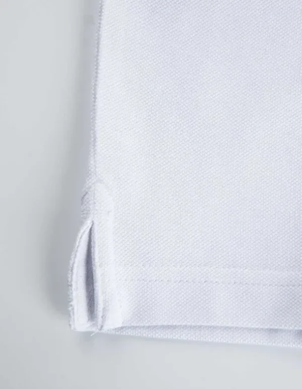 Poloshirt - Knopfverschluss - weiß