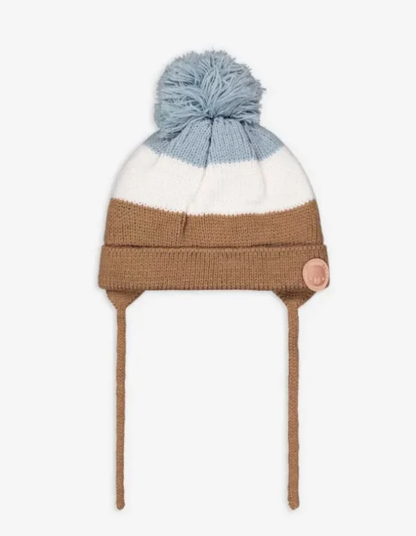 Pudelmütze - Fleece-Futter - hellblau