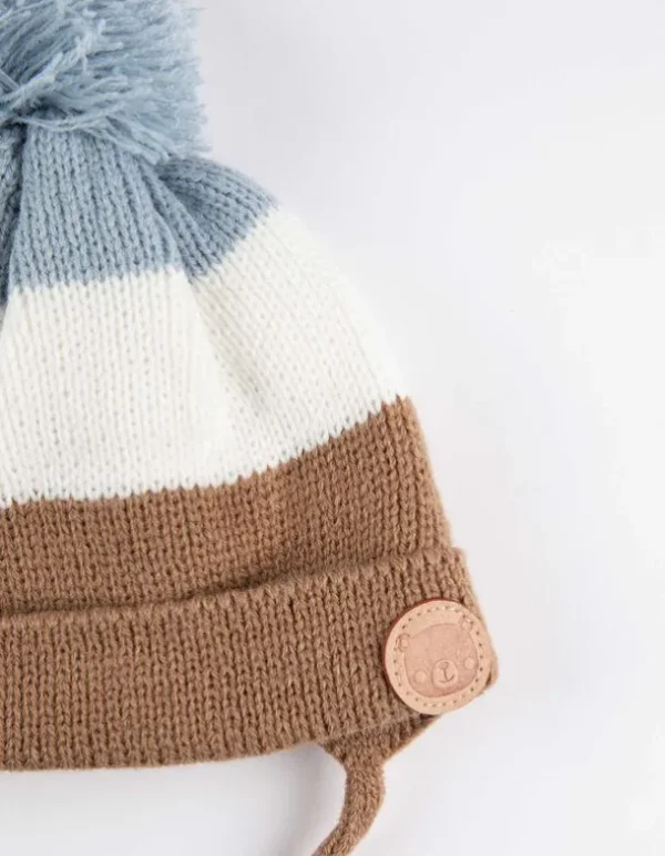 Pudelmütze - Fleece-Futter - hellblau
