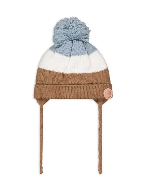 Pudelmütze - Fleece-Futter - hellblau