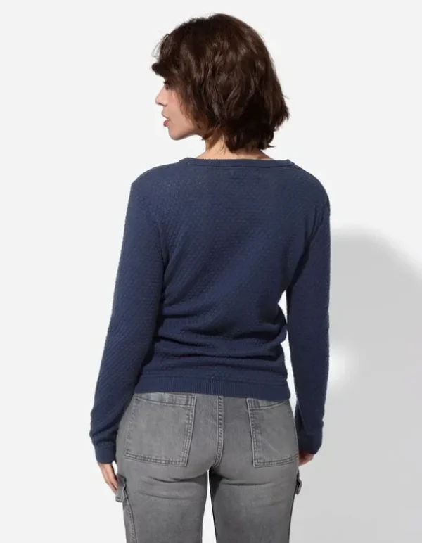 Pullover - Baumwolle - dunkelblau
