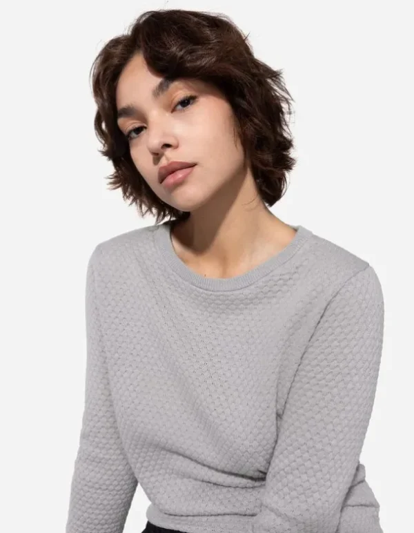 Pullover - Baumwolle - grau