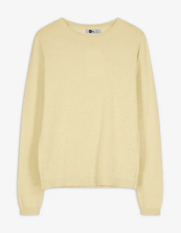 Pullover - Baumwolle - hellgelb