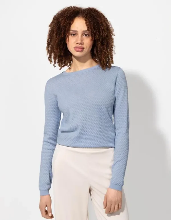 Pullover - Baumwolle - hellblau