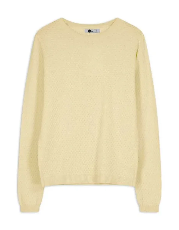 Pullover - Baumwolle - hellgelb