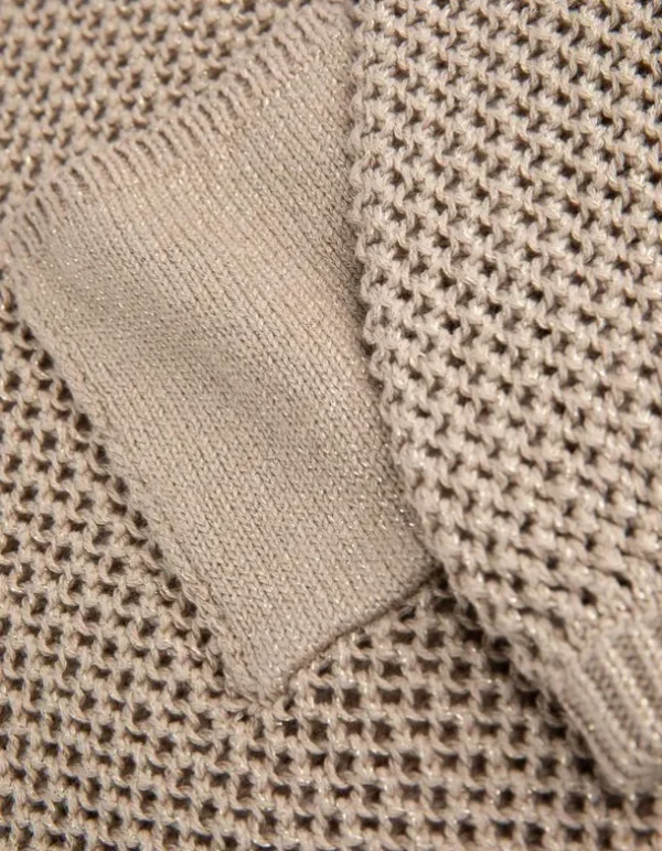 Pullover - Baumwoll-Mix - beige