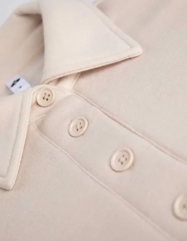 Pullover - Baumwoll-Mix - beige