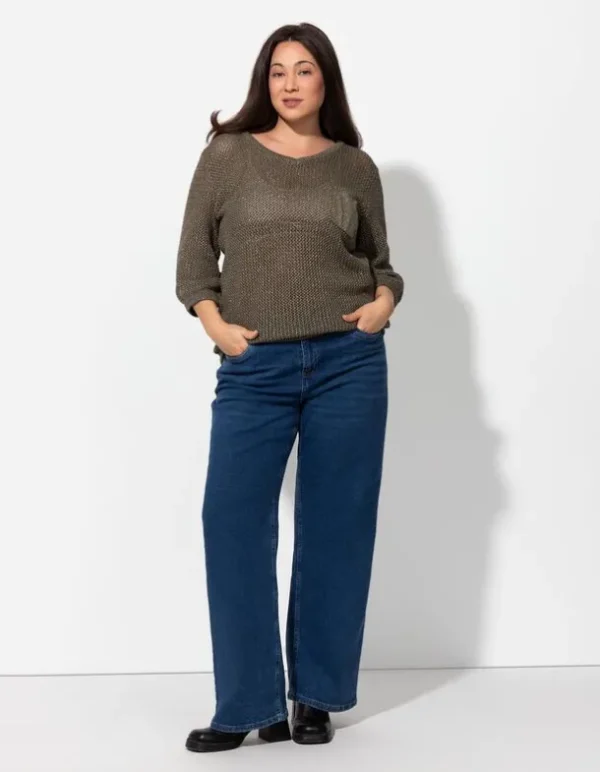 Pullover - Baumwoll-Mix - dunkelgrün