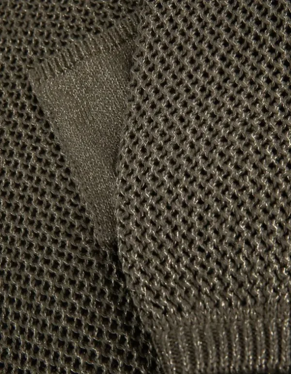 Pullover - Baumwoll-Mix - dunkelgrün