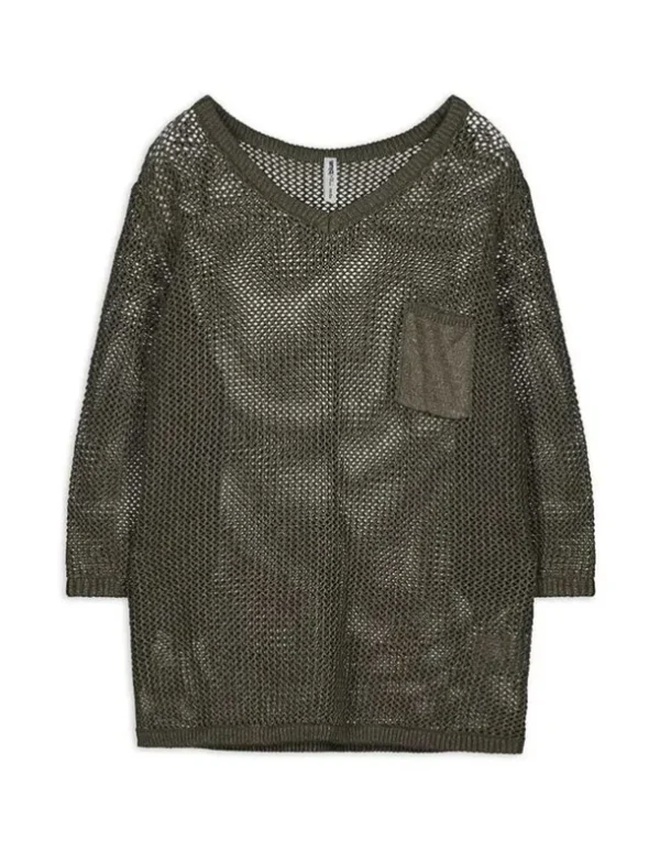 Pullover - Baumwoll-Mix - dunkelgrün