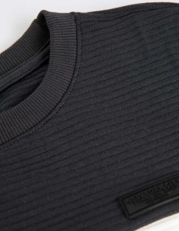 Pullover - Color-Blocking - dunkelgrau